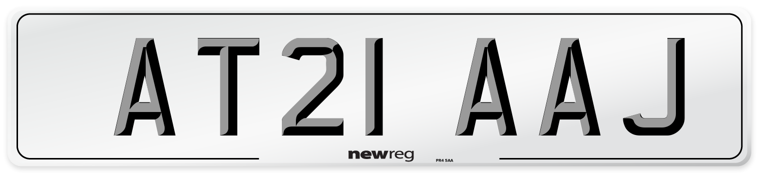 AT21 AAJ Number Plate from New Reg